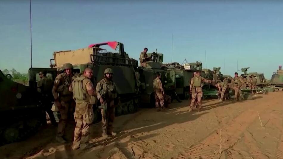 Tropas francesas en Níger. Foto: captura Reuters.