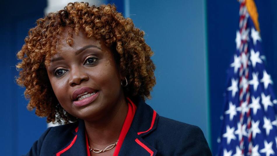 Karine Jean-Pierre, portavoz del gobierno de Estados Unidos. Foto: REUTERS.