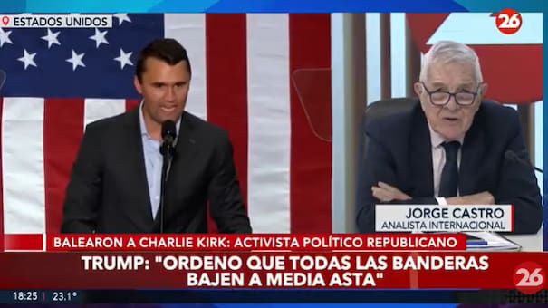 Jorge Castro en Canal 26: las repercusiones en EEUU tras el crimen de Charlie Kirk