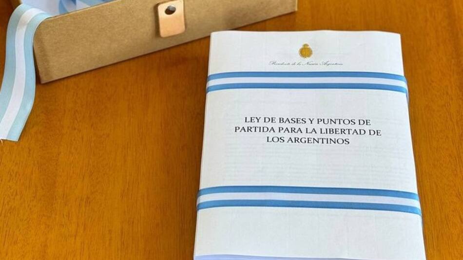 Proyecto de Ley Ómnibus enviado al Congreso. Foto: @OPEArg.