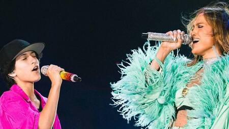 Jennifer Lopez y su hija. Foto: EFE.