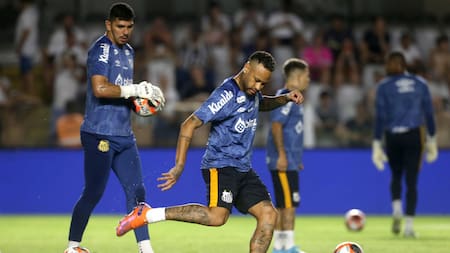 Neymar en el Santos. Foto: EFE.