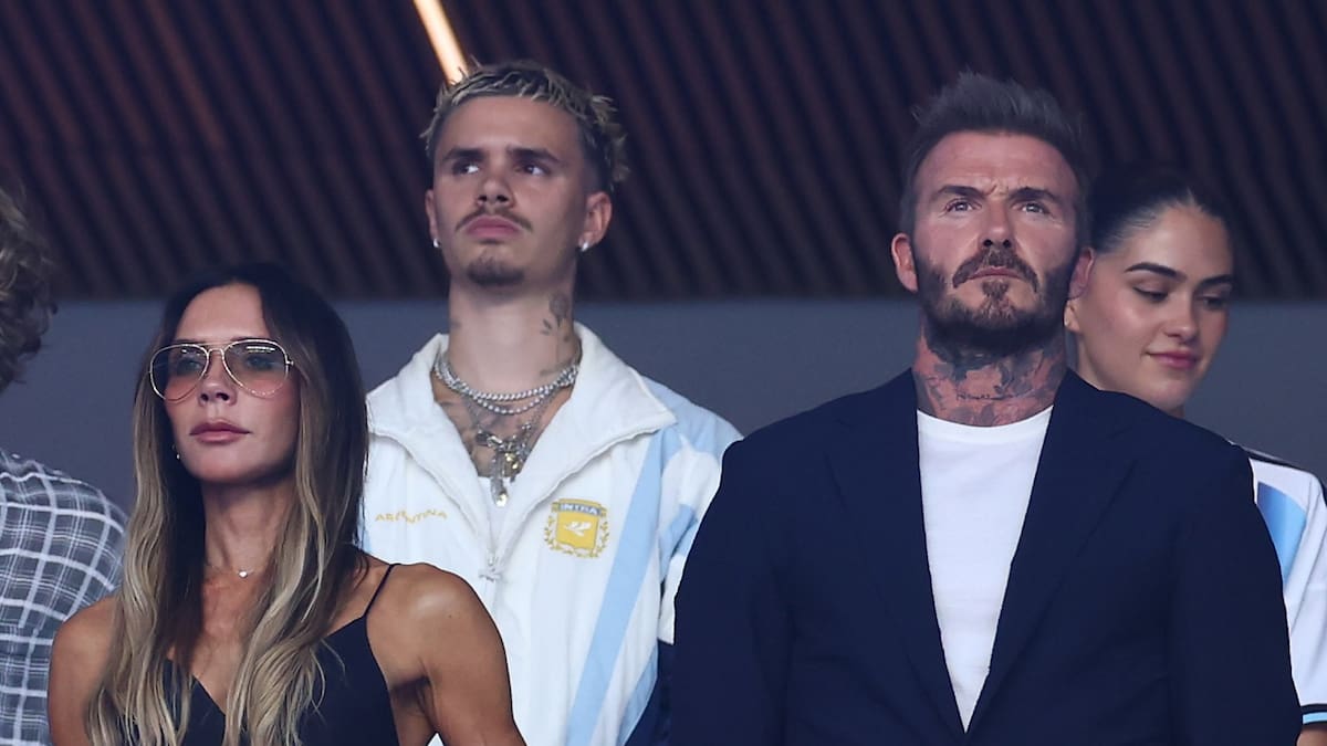 Victoria Beckham en el partido de Argentina vs. Cabo Verde