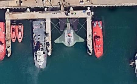 Ubicación del Manta Ray. Foto: DARPA (Google Maps).