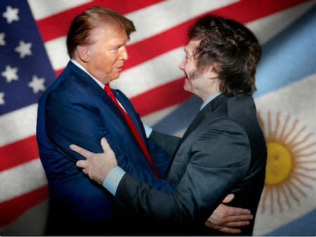 Javier Milei junto a Donald Trump. Foto: X/@JMilei.