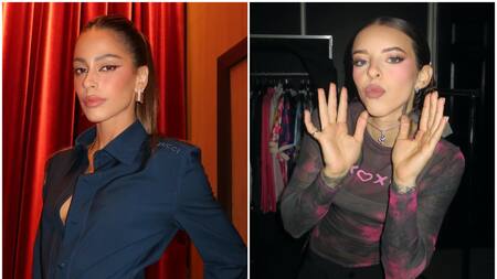 Tini Stoessel y Young Miko. Fotos: Instagram.