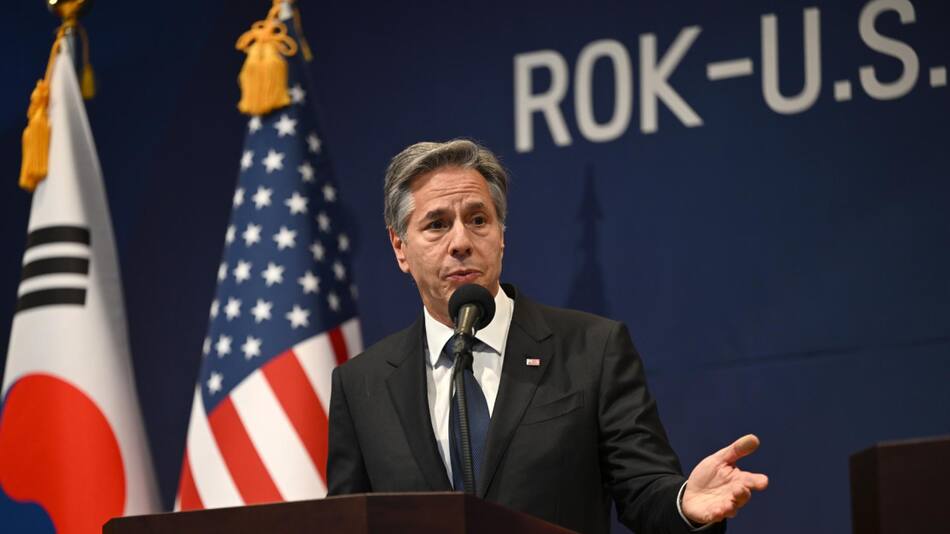 Antony Blinken en Seúl. Foto: Reuters