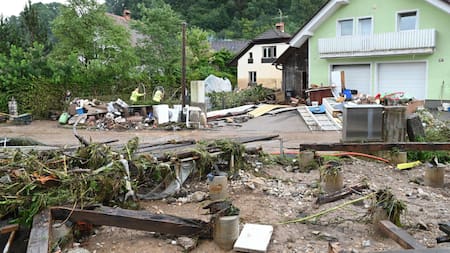 Inundaciones en Eslovenia. Foto: EFE.