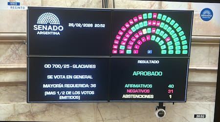Ley de Glaciares: la votación en el Senado.