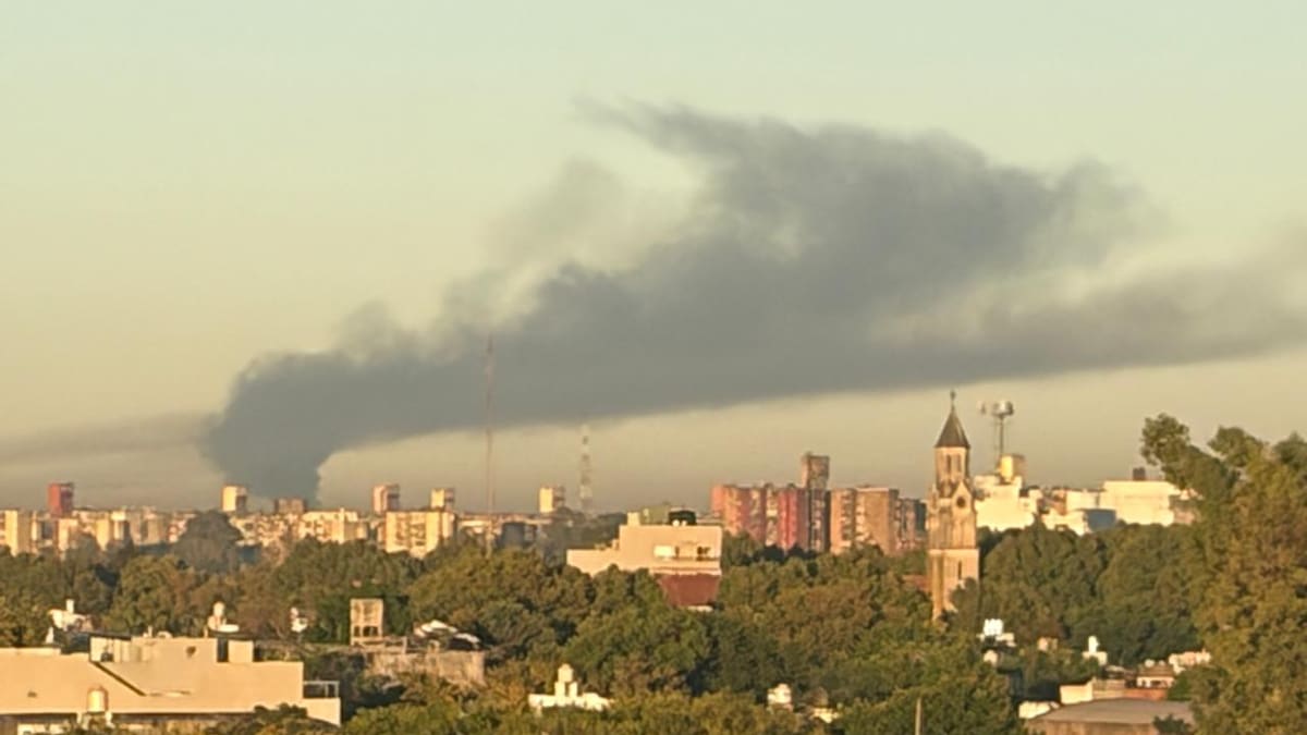 Incendio en Merlo.