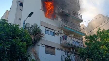 Incendio en Flores. Fuente: NA