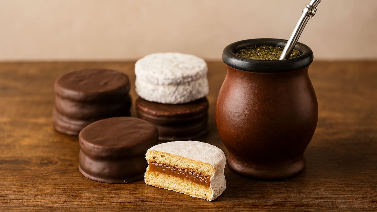 Alfajor y mate