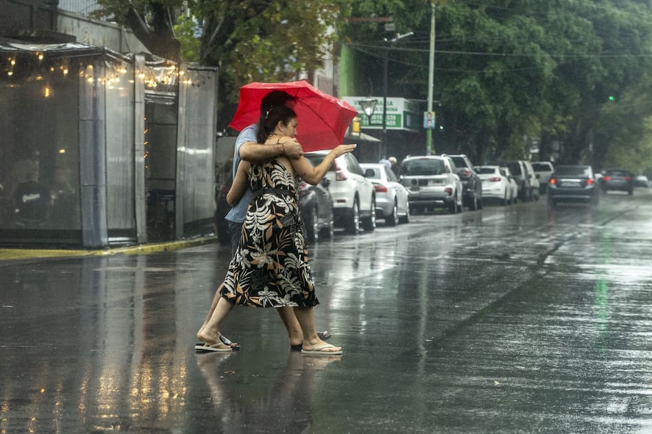 Lluvias y tormentas en la Ciudad de Buenos Aires. Foto: NA/Daniel Vides.