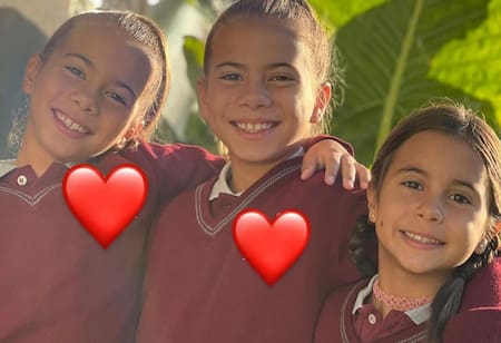 Las hijas de Cinthia Fernández. Foto: Instagram @cinthia_fernandez_.