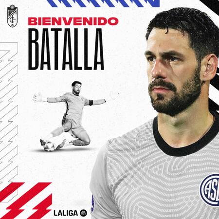 La presentación de Augusto Batalla. Foto: X @GranadaCF