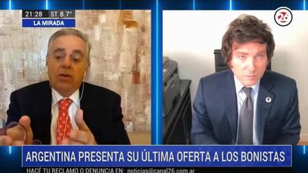 Javier Milei junto a Roberto García en La Mirada