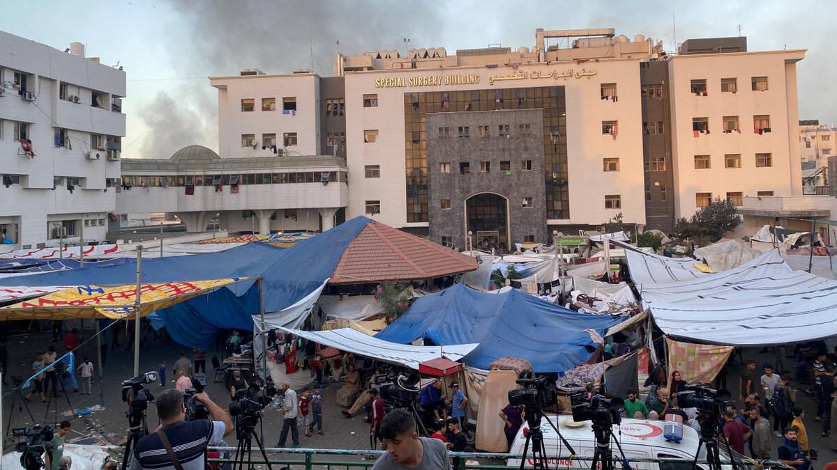 Instalación del complejo hospitalario Al Shifa en Gaza. Foto: Reuters.