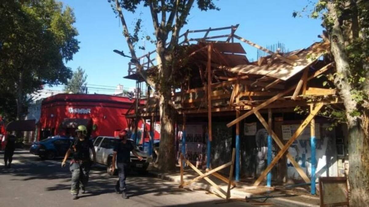 Derrumbe en Palermo. Foto: redes sociales