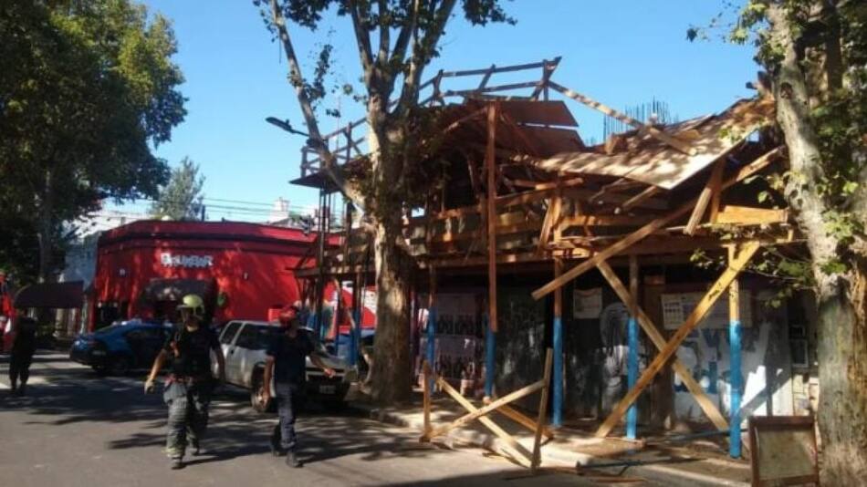Derrumbe en Palermo. Foto: redes sociales
