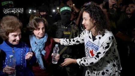 Liberación de rehenes de Hamás. Foto: Reuters
