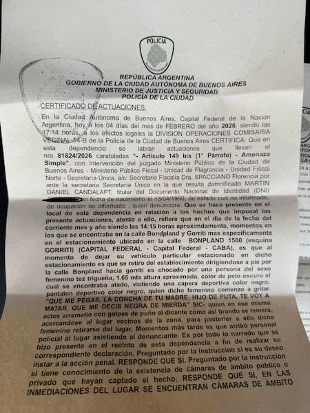 La denuncia presentada por Martín Candalaft.