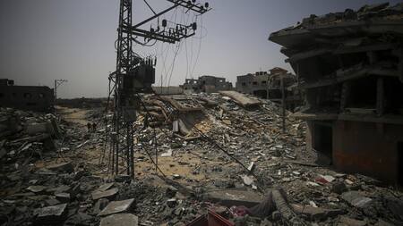 Destrucción en la Franja de Gaza. Foto: EFE.