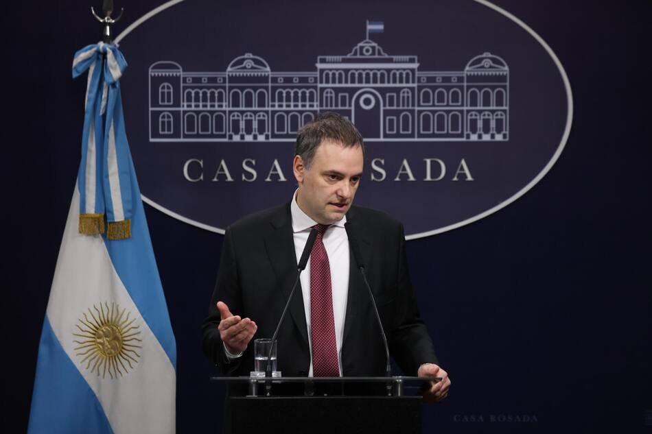 Manuel Adorni, vocero presidencial. Foto: Presidencia.