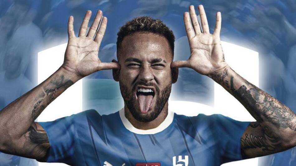 Neymar llega a Arabia Saudita. Foto: Télam.