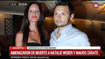 Amenazan de muerte a Mauro Zárate y Natalie Weber