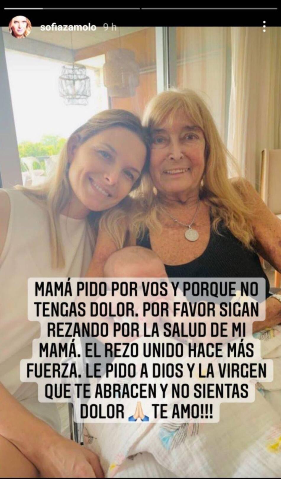 Sofía Zamolo y el desgarrador pedido para su madre: