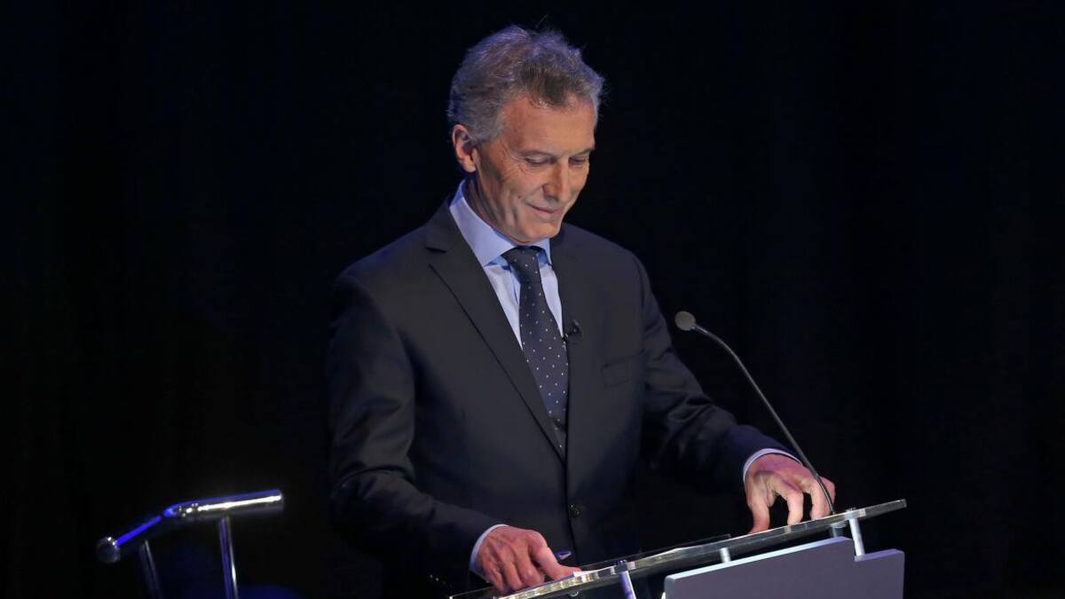 Mauricio Macri en el debate presidencial, REUTERS