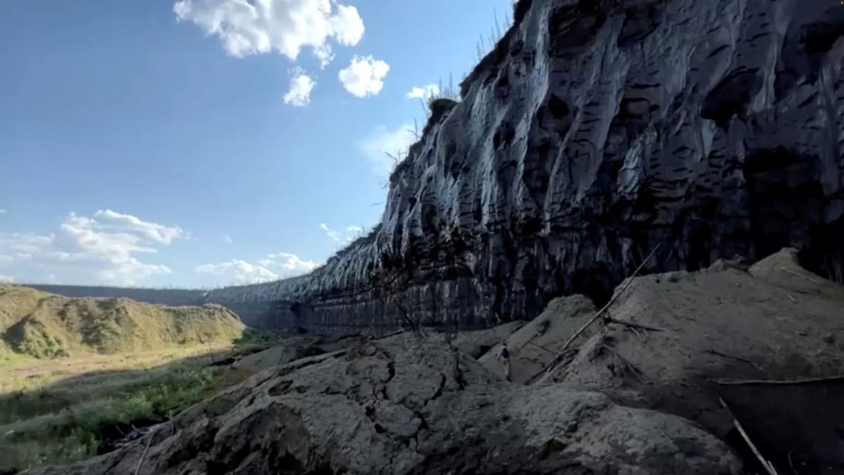 Deshielo en el cráter de Batagaika, Rusia. Foto: Reuters.
