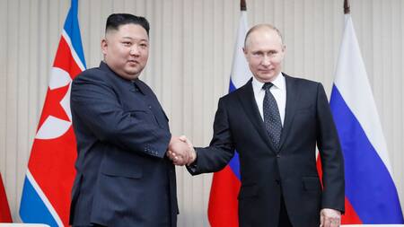 Vladimir Putin y Kim Jong-un. Foto: NA