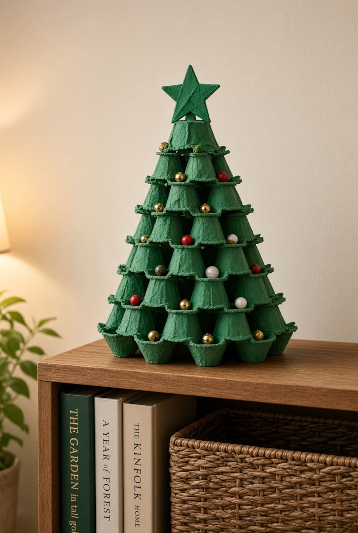 El cartón de huevos que ibas a tirar puede convertirse en un original árbol de Navidad