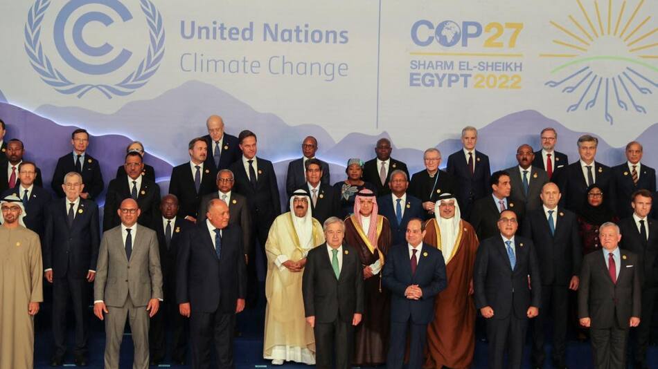 Representantes mundiales en el COP27. Foto: Reuters.