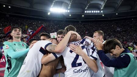 Copa Italia entre Bologna y Milan. Foto: REUTERS