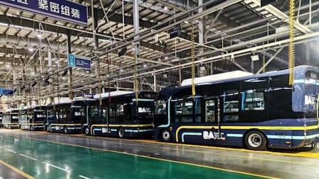 Colectivos eléctricos que funcionarán en la Ciudad de Buenos Aires. Foto: x pberecia.