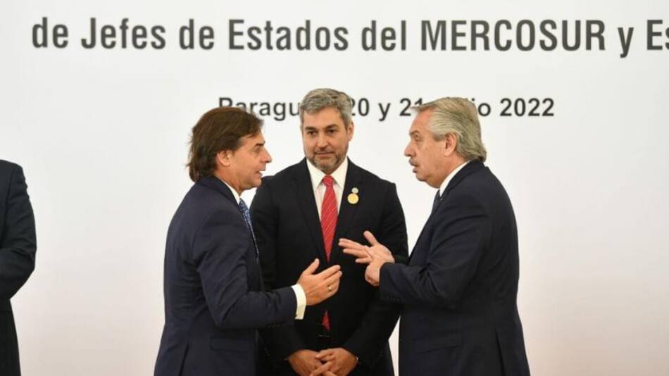 Alberto Fernández participó en la Cumbre del Mercosur en la ciudad paraguaya de Luque. Foto: NA.