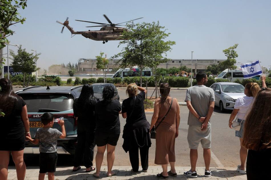 Rescate de cuatro rehenes israelíes. Foto: Reuters.