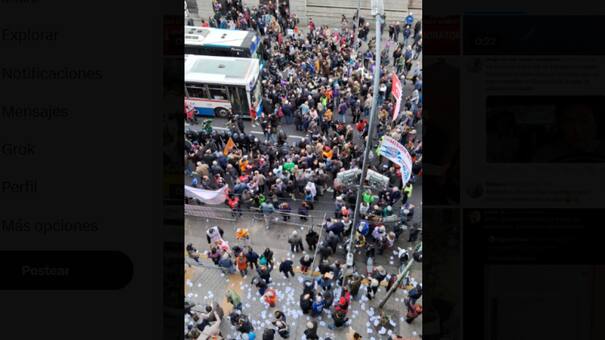 Marcha de jubilados en el Congreso: incidentes entre manifestantes y Gendarmería