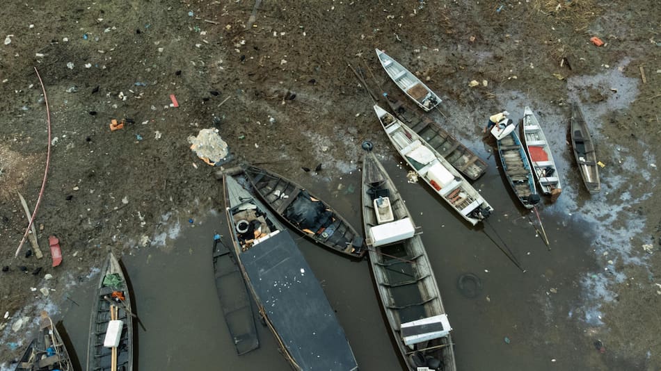 Sequía en Amazonas. Foto: EFE.