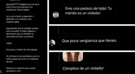 Mensajes contra la mujer de Dani Alves tras su detención. Foto: NA,