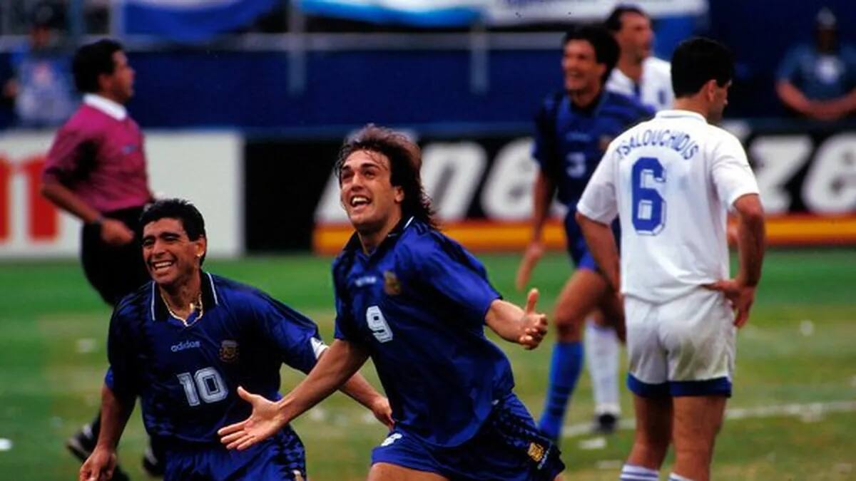 Triunfo de Argentina ante Grecia en el Mundial de 1994.