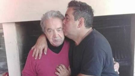 Diego Pérez y su papá, foto NA