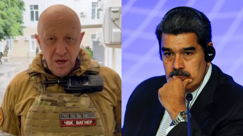 Yevgueni Prigozhin y Nicolás Maduro. Fotos: Reuters.