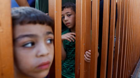 Niños palestinos en Gaza. Foto: Reuters.