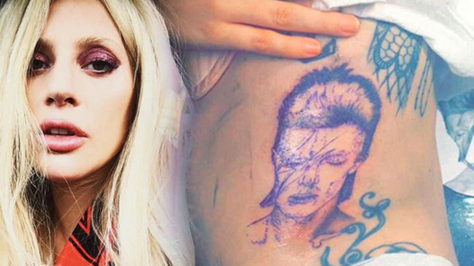 Lady Gaga - Tatuaja de David Bowie