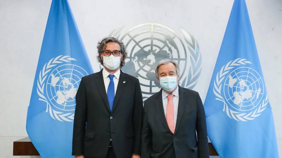 Santiago Cafiero en la ONU. Foto: presidencia.