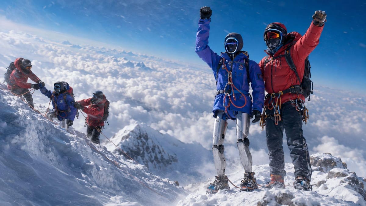 Pemba, robot humanoide que escaló un volcán nevado.
