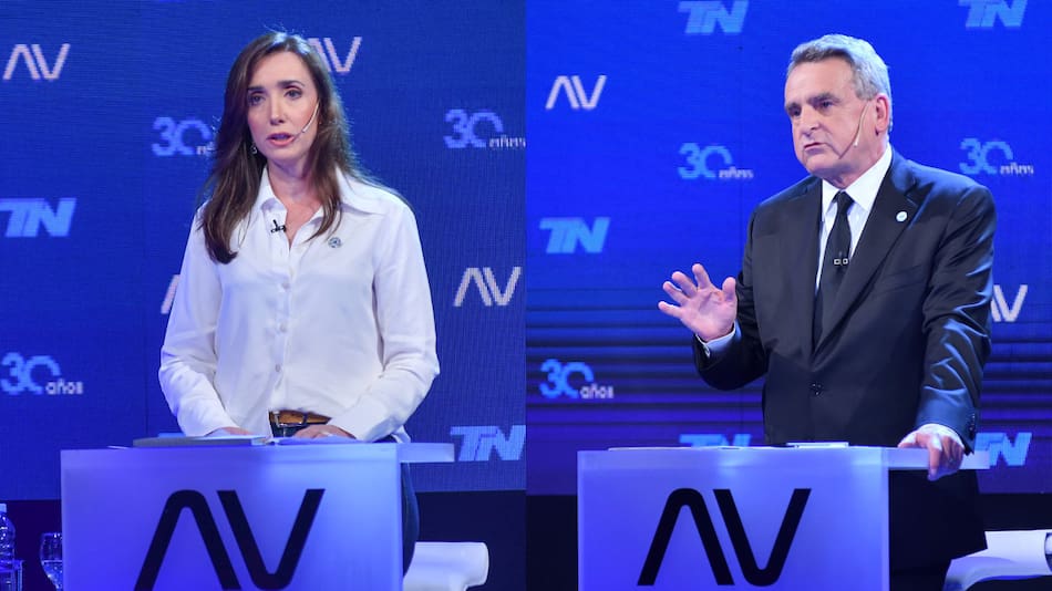 Victoria Villarruel y Agustín Rossi. Foto: NA.